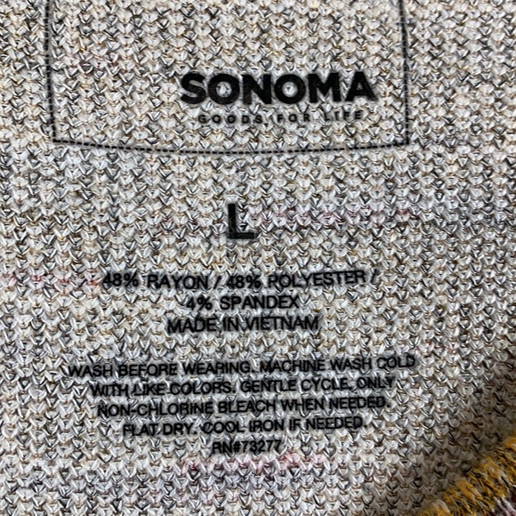 Sonoma Knit Top Blouse Yellow Red L . - Picture 7 of 12
